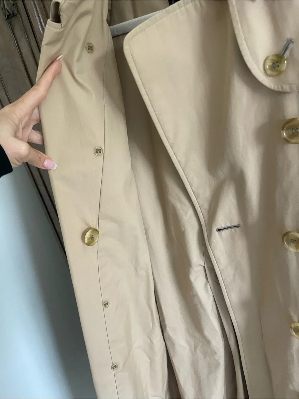 Burberry Classic Woman's Trench Coat/ khaki Tan Long 6 - Picture 15 of 16